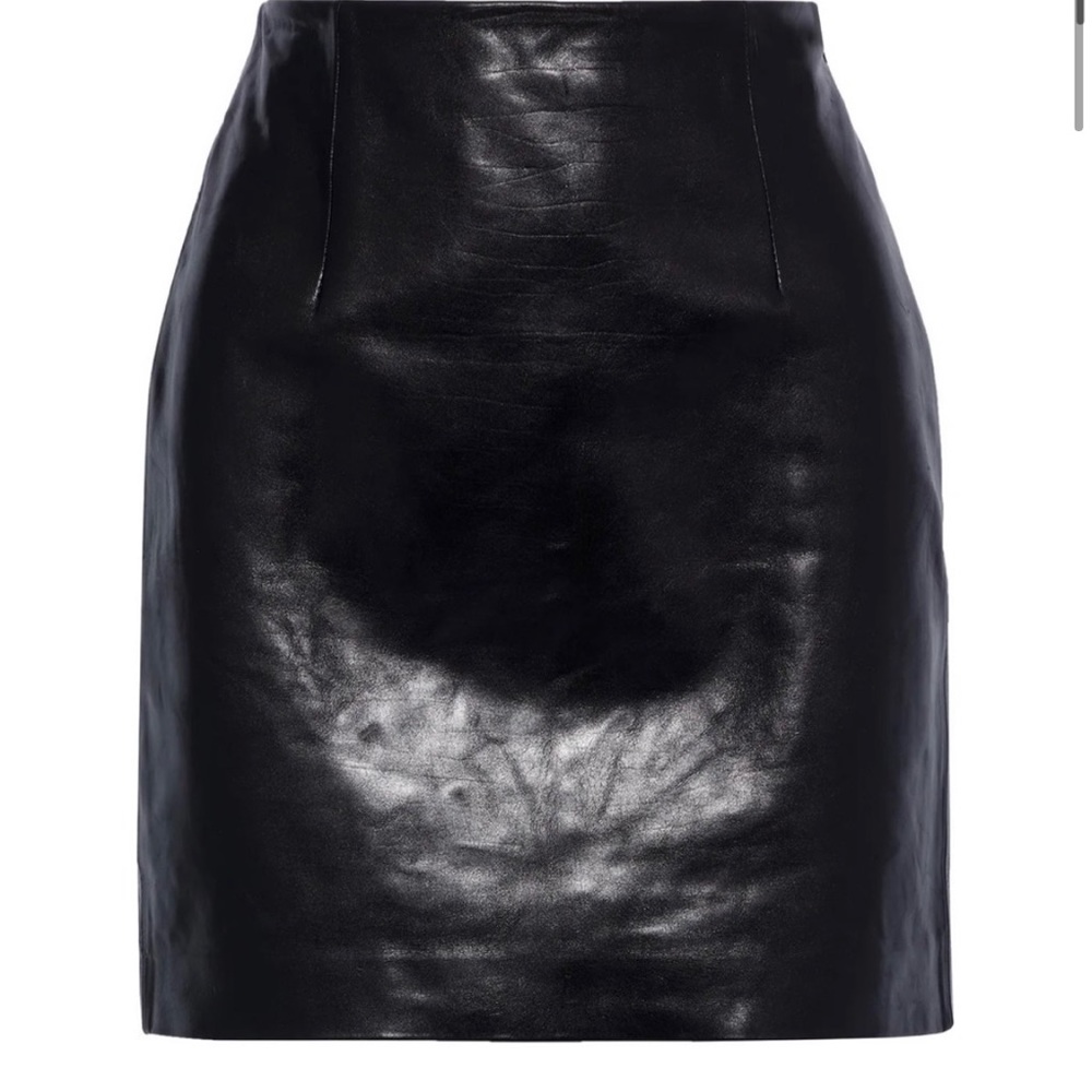 Theory Leather Mini Skirt NWOT
